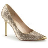 Oro Brillo 10 cm CLASSIQUE-20 zapatos de stilettos tallas grandes