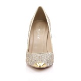 Oro Brillo 10 cm CLASSIQUE-20 zapatos puntiagudos tacn de aguja