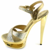 Oro Brillo 16,5 cm Pleaser ECLIPSE-619G Stilettos Tacn de Aguja