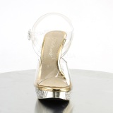 Oro Strass 12 cm ELEGANT-408 Plataforma Zapatos Tacn Alto