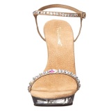 Oro Strass 13 cm LIP-131 Acrilico Plataforma Zapatos Tacn Alto