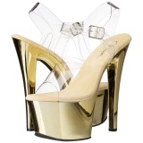 Oro Transparente 18 cm SKY-308 Plataforma Tacones de Aguja