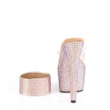 Oro strass 18 cm BEJEWELED-712RS tacn alto con correa al tobillo