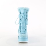 Piel sinttica 7 cm CUBBY-311 lolita botas mujer con plataforma en azul