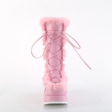 Piel sinttica 7 cm CUBBY-311 lolita botas mujer con plataforma en rosa