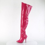 Pink 13 cm botas altas de caa ancha elsticos para hombres