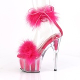 Pink 18 cm ADORE-724F sandalias de tacn con plumas pole dance