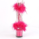 Pink 18 cm ADORE-724F sandalias de tacn con plumas pole dance