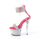 Pink 18 cm SKY-327RSI tacn alto con correa al tobillo strass