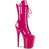 Pink Charol 20 cm FLA-1050 botinhas tacones extremos plataforma