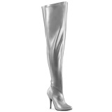 Plata 13 cm botas altas de caa ancha elsticos para hombres