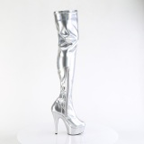 Plata 15 cm DELIGHT-3000HWR Holograma botas altas overknee plataforma