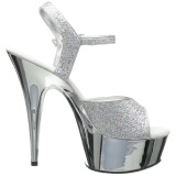 Plata 15 cm Pleaser DELIGHT-609G Cromo Plataforma Tacn Alto