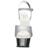 Plata 15 cm Pleaser DELIGHT-609G Cromo Plataforma Tacn Alto