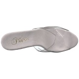 Plata 18 cm ADORE-701LG brillo plataforma pantuflas tacn alto tacn mujer