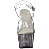 Plata 18 cm ADORE-708SRS Sandalias Mujer Plataforma Strass