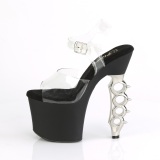 Plata 18 cm IRONGRIP-708 Zapatos plataforma con tacones nudillos de latn