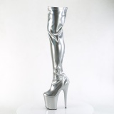 Plata 20 cm FLAMINGO-3000HWR Holograma botas altas overknee plataforma