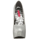 Plata Brillo 14,5 cm Burlesque TEEZE-31G Platform Calzado de Saln