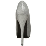 Plata Brillo 14,5 cm Burlesque TEEZE-31G Platform Calzado de Saln