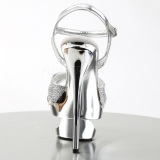 Plata Brillo 16,5 cm Pleaser ECLIPSE-619G Stilettos Tacn de Aguja