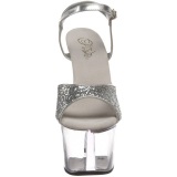 Plata Brillo 18 cm SKY-310 Plataforma Zapatos de Tacn Alto