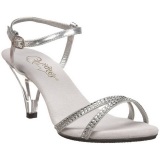 Plata Brillo 8 cm BELLE-316 Sandalias Femininas Planos