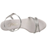 Plata Brillo 8 cm BELLE-316 Sandalias Femininas Planos