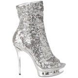 Plata Lentejuelas 15,5 cm BLONDIE-R-1008 Plataforma Botines Mujer