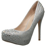 Plata Piedras Strass 13 cm DESTINY-06R Plataforma Zapato Saln