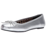 Plata Polipiel ANNA-01 zapatos de bailarinas tallas grandes