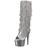 Plata Strass 18 cm ADORE-2024RSF botas con flecos de mujer tacn altos