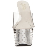 Plata Strass Platform 18 cm STARDUST-701 Mules Tacn Alto Mujer