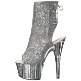 Plata brillo 18 cm ADORE-1018G botines con suela plataforma mujer