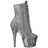 Plata brillo 18 cm ADORE-1020G botines con suela plataforma mujer