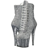 Plata brillo 18 cm ADORE-1020G botines con suela plataforma mujer