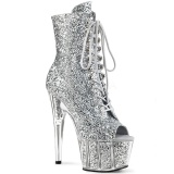 Plata brillo 18 cm ADORE-1021G botines con suela plataforma mujer