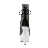 Plata purpurina 15 cm Pleaser DELIGHT-1018LG botines de pole dance