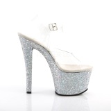 Plata purpurina 18 cm Pleaser SKY-308LG Zapatos con tacones pole dance