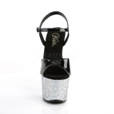 Plata purpurina 18 cm Pleaser SKY-309LG Zapatos con tacones pole dance