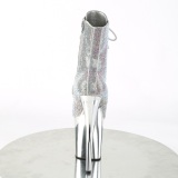 Plata strass botines pleaser con plataforma 20 cm FLAMINGO-1020CHRS-2