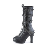 Polipiel 10 cm CRYPTO-67 plataforma botas de mujer con hebillas