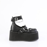 Polipiel 11,5 cm DAMNED-56 emo maryjane zapatos con hebilla ancha