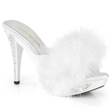 Polipiel 11,5 cm ELEGANT-401F pantuflas tacn alto fabulicious tacn alto plumas blancos