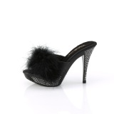 Polipiel 11,5 cm ELEGANT-401F pantuflas tacn alto fabulicious tacn alto plumas negros