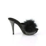 Polipiel 11,5 cm ELEGANT-401F pantuflas tacn alto fabulicious tacn alto plumas negros