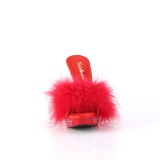 Polipiel 11,5 cm ELEGANT-401F pantuflas tacn alto fabulicious tacn alto plumas rojo