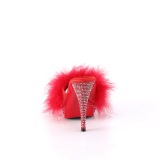 Polipiel 11,5 cm ELEGANT-401F pantuflas tacn alto fabulicious tacn alto plumas rojo