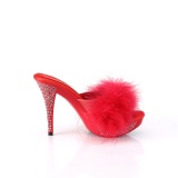 Polipiel 11,5 cm ELEGANT-401F pantuflas tacn alto fabulicious tacn alto plumas rojo