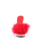 Polipiel 12,5 cm GLORY-501F-8 pantuflas tacn alto fabulicious tacn alto plumas rojo